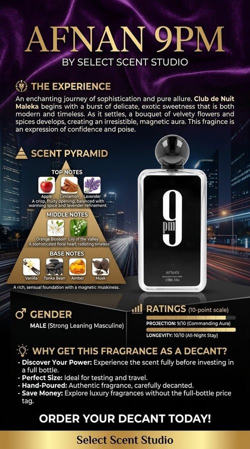 Afnan 9pm - Decant fragrance decant - Select Scent Studio