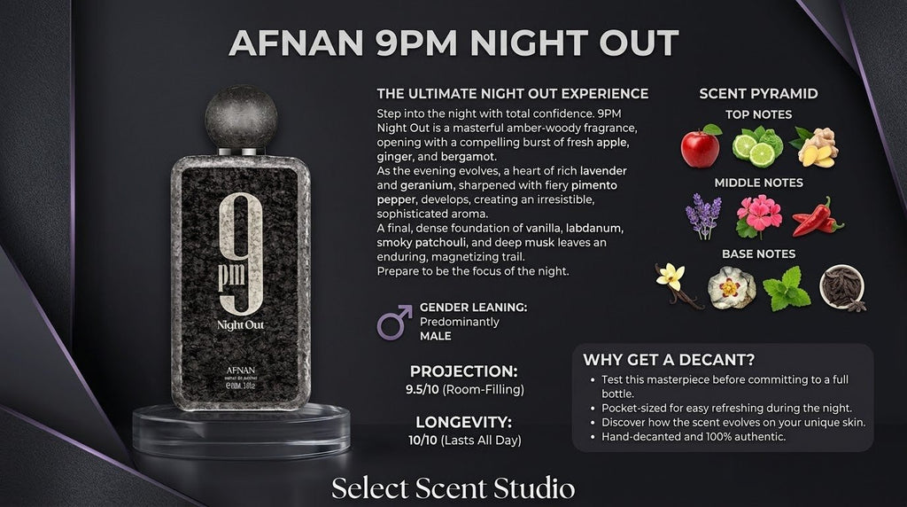 Afnan 9pm Night Out - Decant fragrance decant - Select Scent Studio