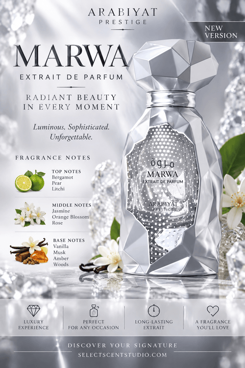 Arabiyat Prestige Marwa Extrait de Parfum – New Version - Decant fragrance decant - Select Scent Studio