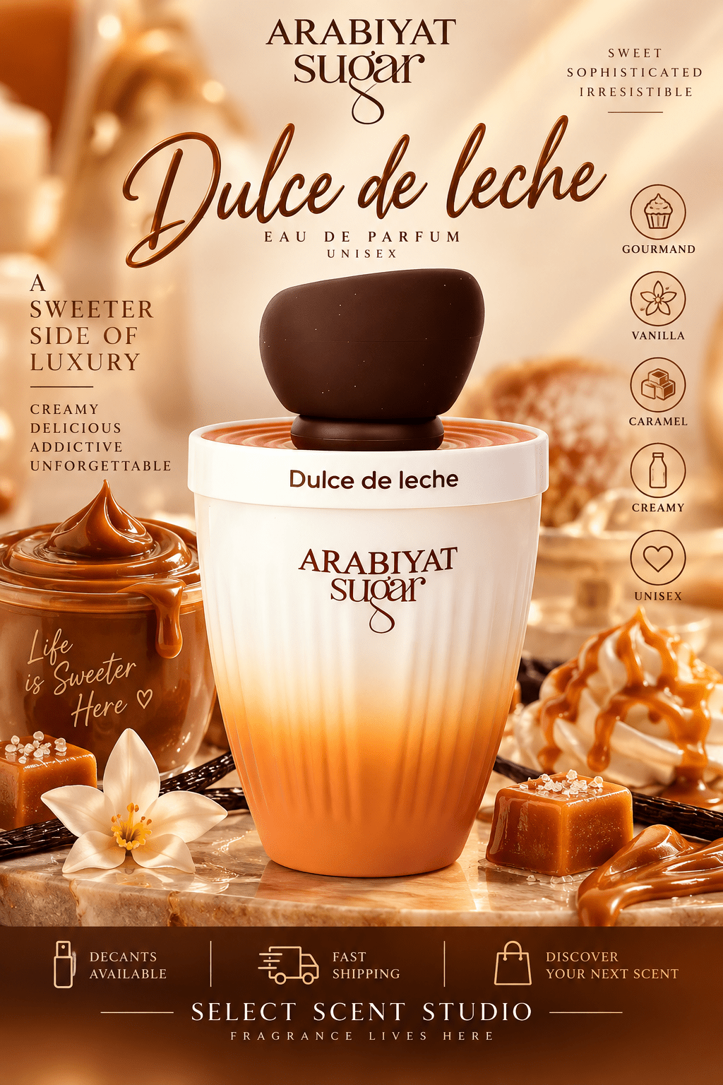 Arabiyat Sugar Dulce de Leche – Decant fragrance decant - Select Scent Studio