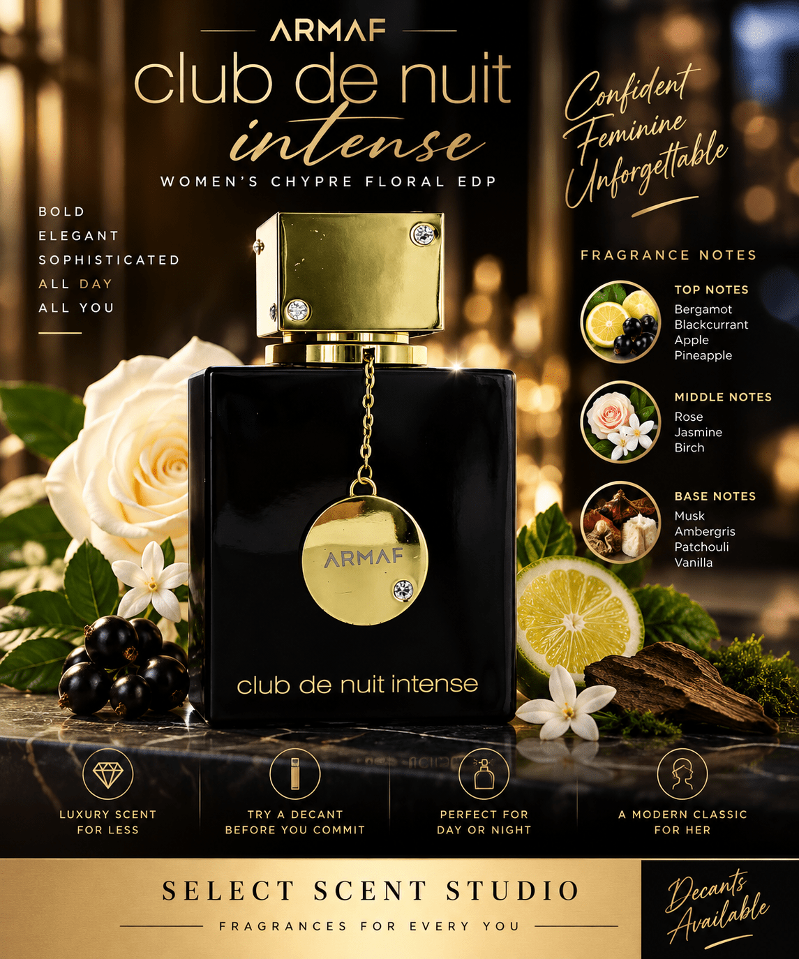 Armaf Club de Nuit Intense Woman EDP – Decant fragrance decant - Select Scent Studio