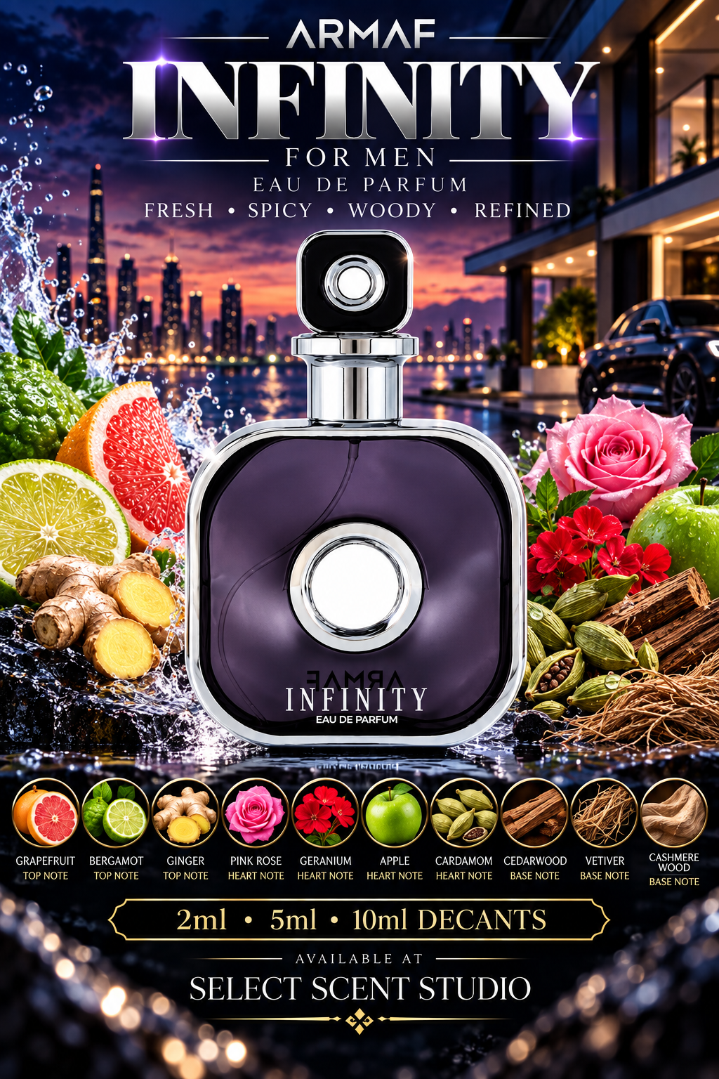 Armaf Infinity for Men Eau de Parfum – Fragrance Decant fragrance decant - Select Scent Studio