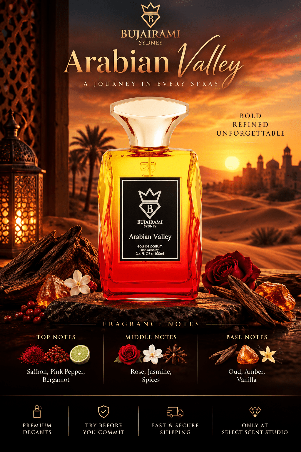 Bujairami Arabian Valley - Decant fragrance decant - Select Scent Studio