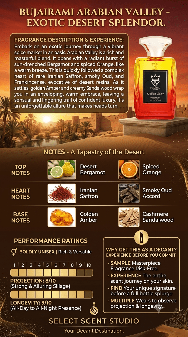 Bujairami Arabian Valley - Decant fragrance decant - Select Scent Studio