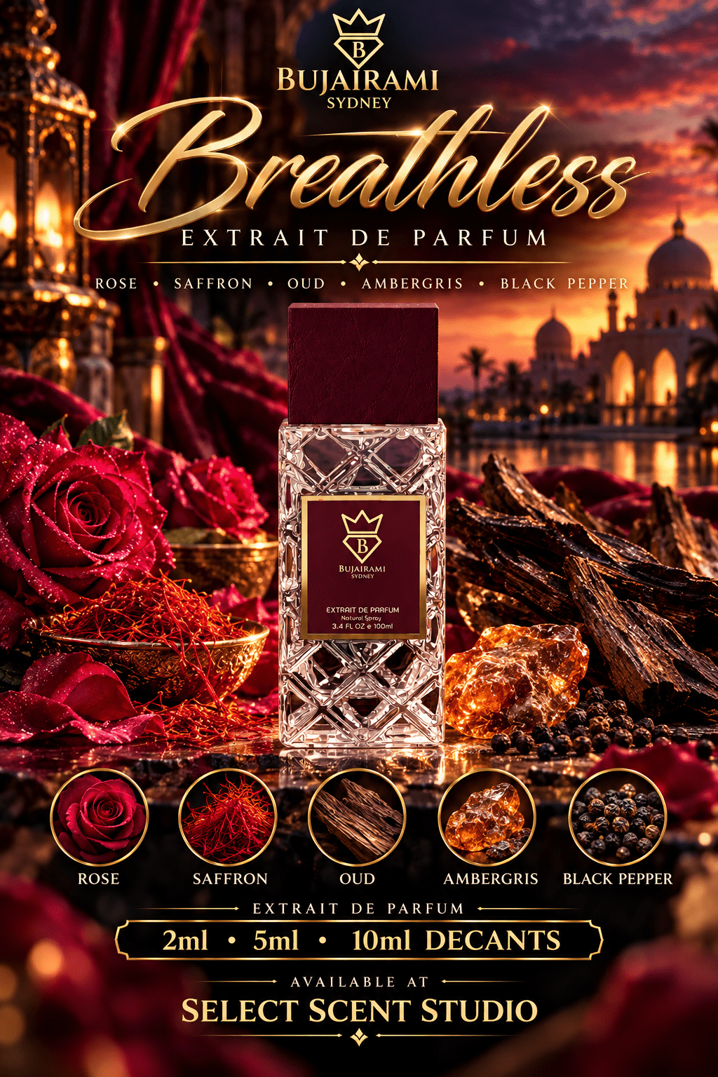 Bujairami Breathless Extrait de Parfum – Fragrance Decant fragrance decant - Select Scent Studio