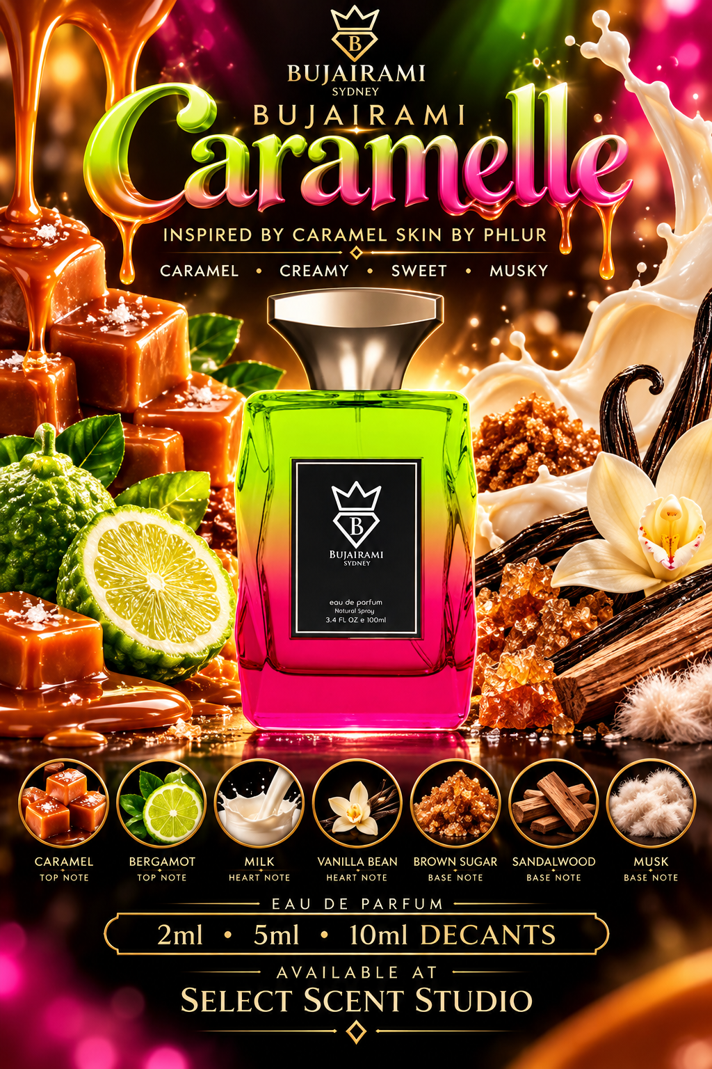 Bujairami Caramelle Eau de Parfum – Fragrance Decant fragrance decant - Select Scent Studio