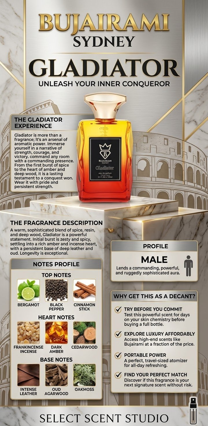 Bujairami Gladiator - Decant fragrance decant - Select Scent Studio