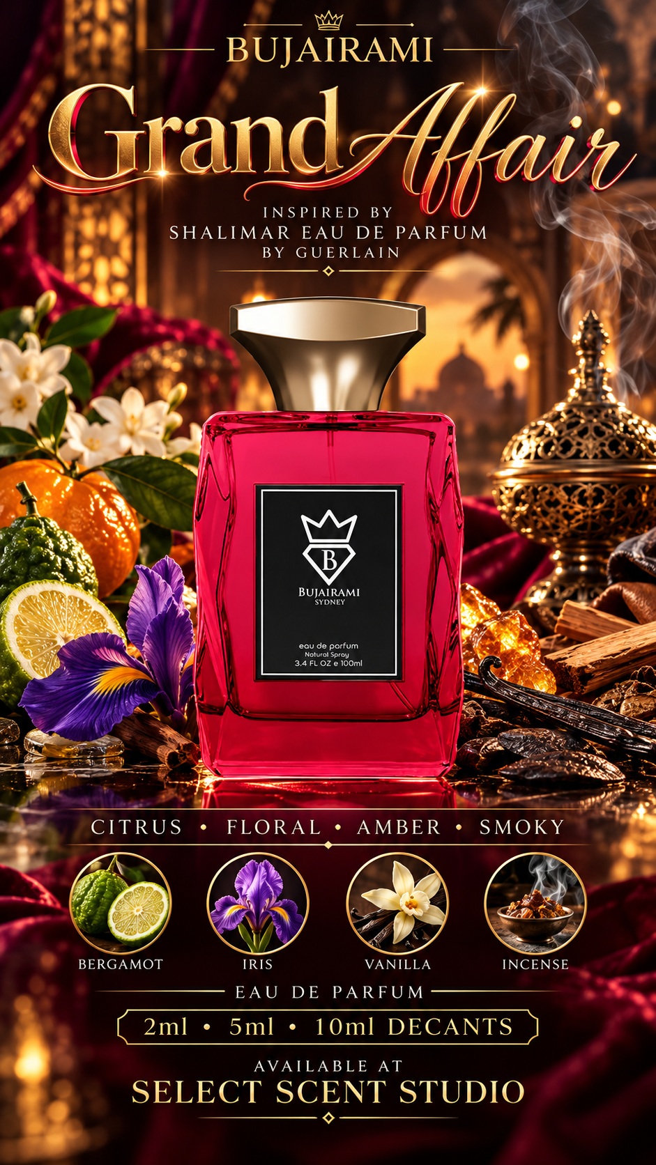 Bujairami Grand Affair Eau de Parfum – Fragrance Decant fragrance decant - Select Scent Studio