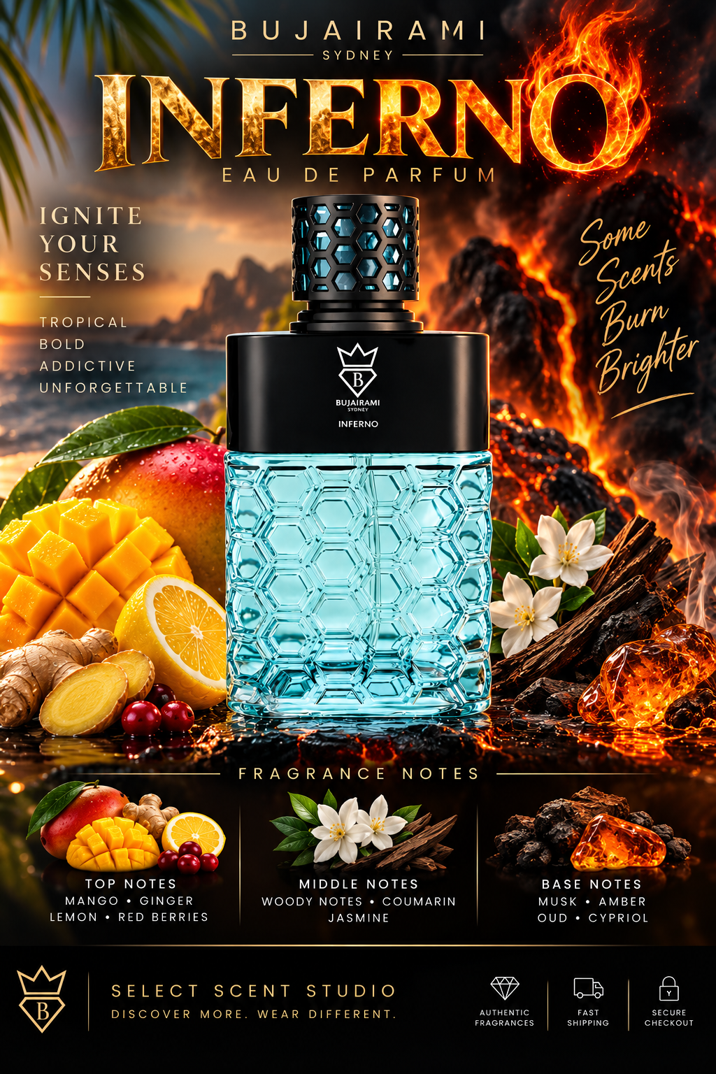 Bujairami Inferno Inspired By God Of Fire Stephane Humbert Lucas- Decant fragrance decant - Select Scent Studio