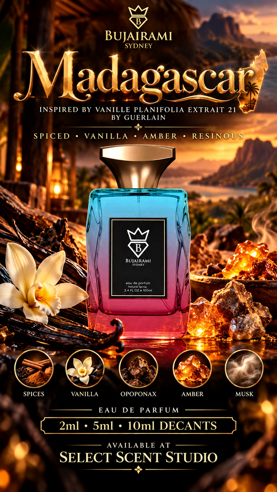 Bujairami Madagascar Eau de Parfum – Fragrance Decant fragrance decant - Select Scent Studio