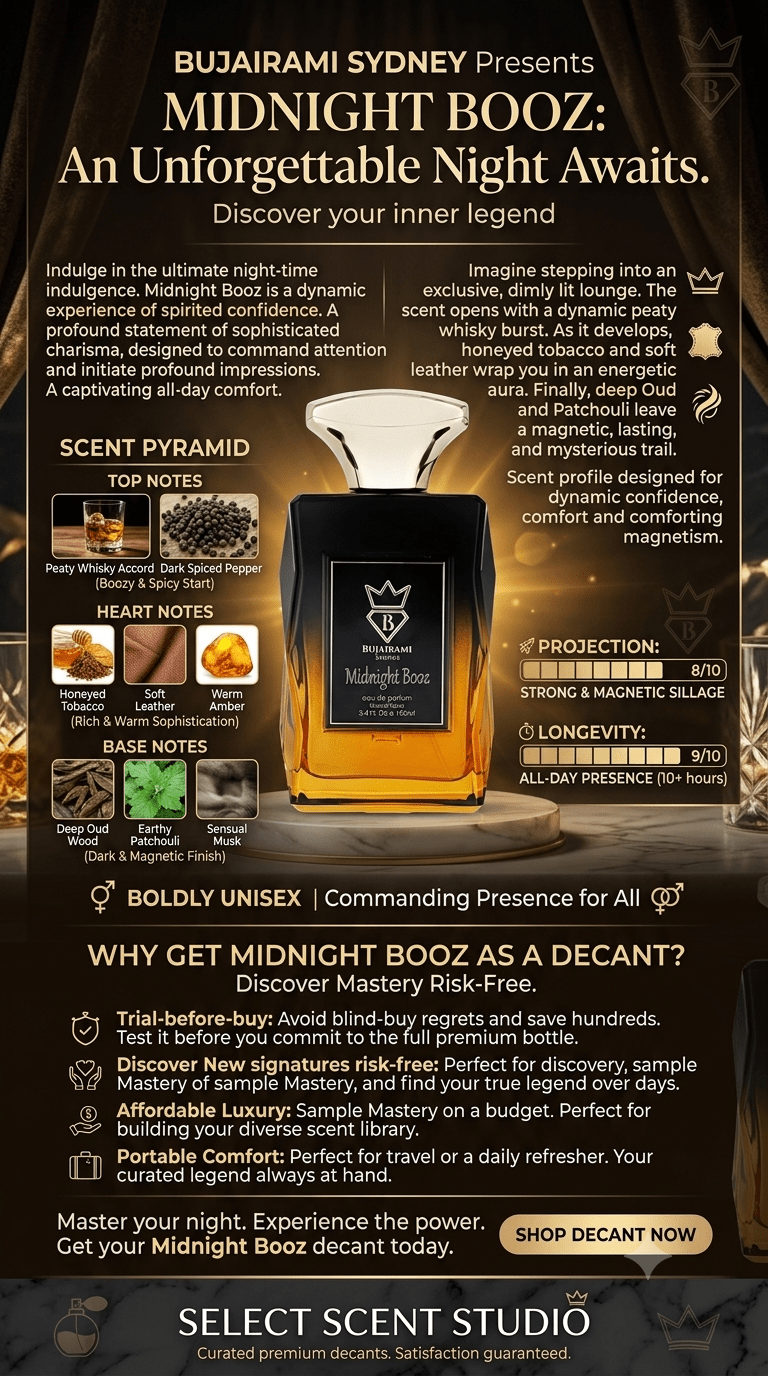 Bujairami Midnight Booz - Decant fragrance decant - Select Scent Studio