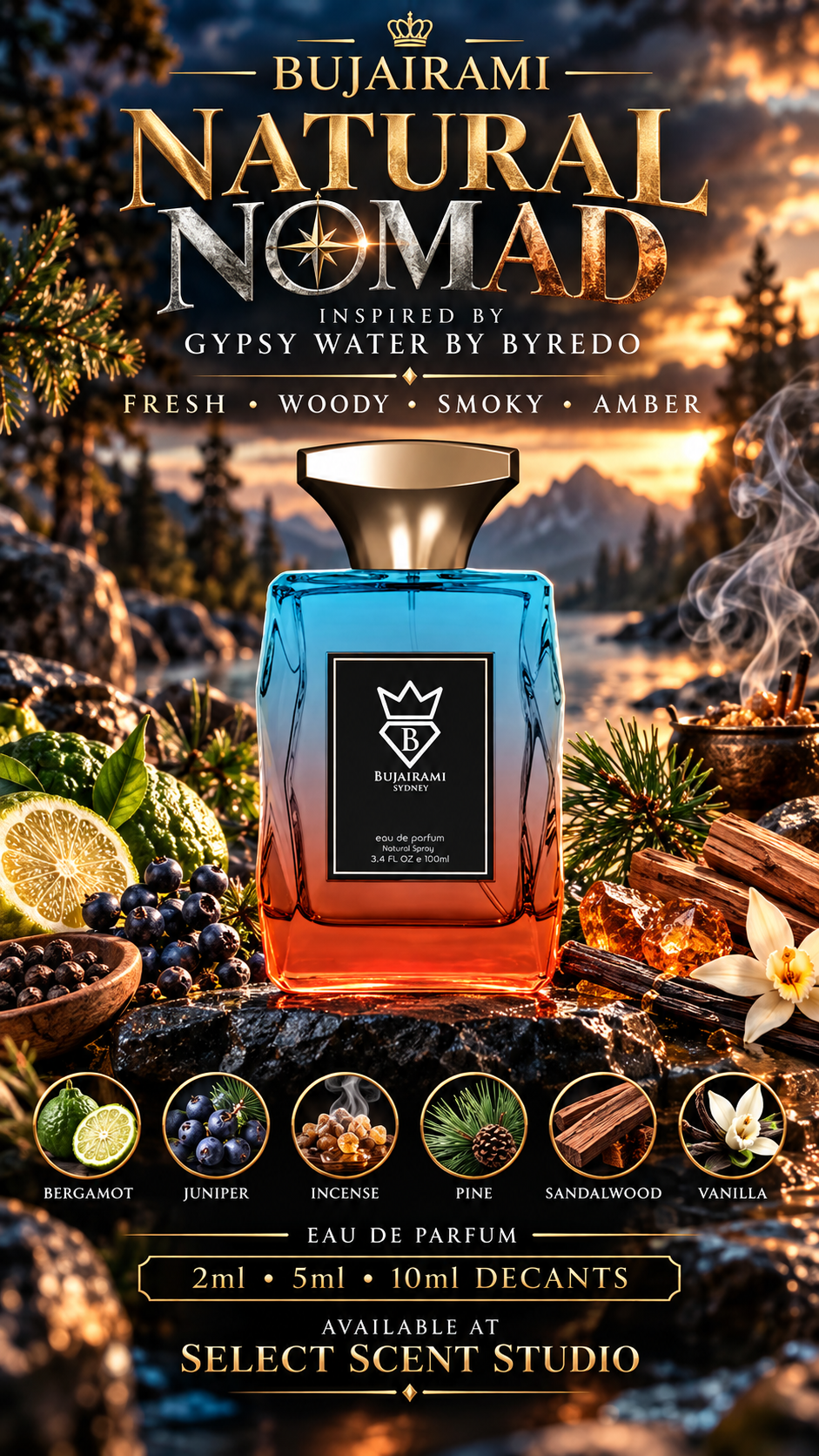 Bujairami Natural Nomad Eau de Parfum – Fragrance Decant fragrance decant - Select Scent Studio