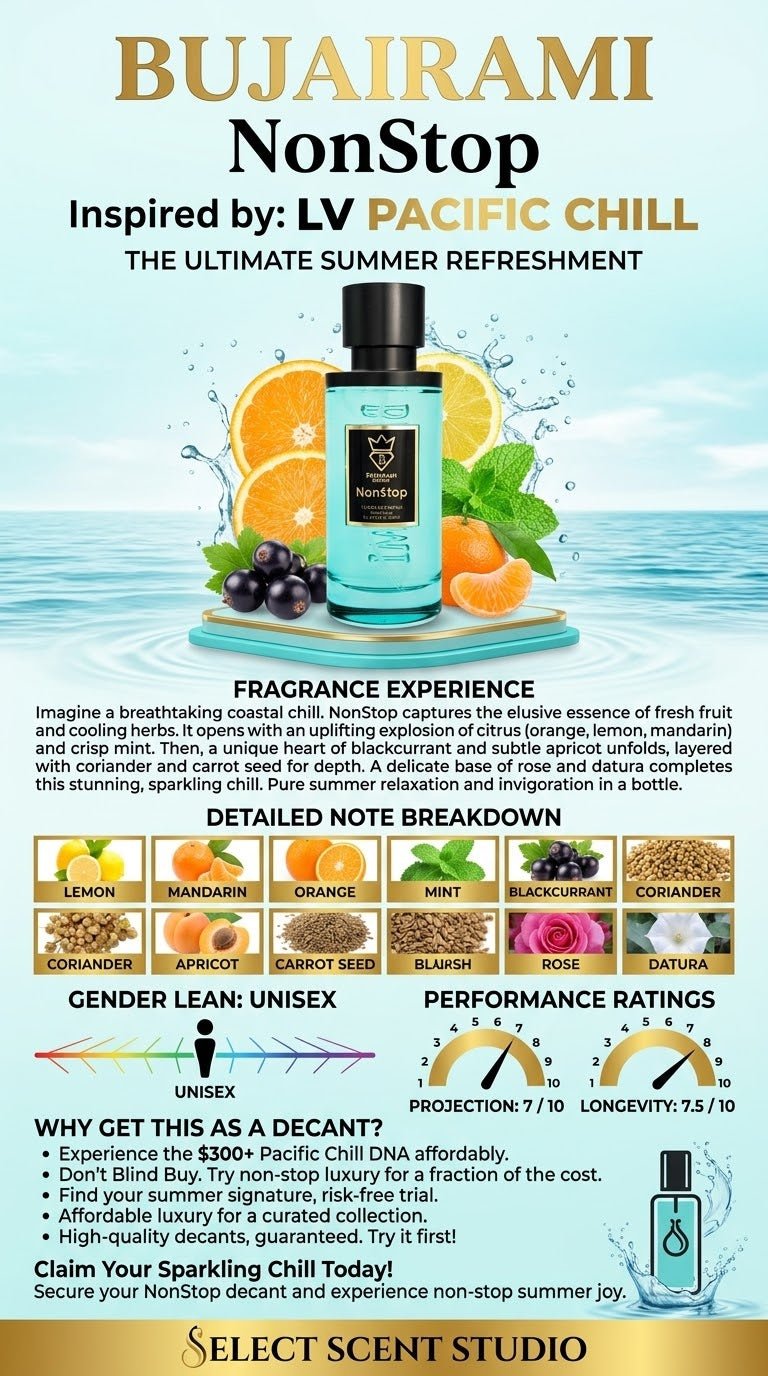 Bujairami NonStop inspired by LV Pacific Chill - Decant fragrance decant - Select Scent Studio