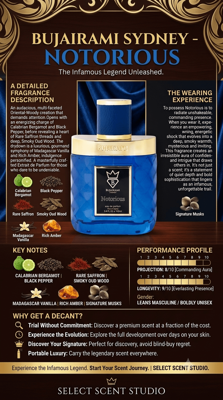 Bujairami Notorious - Decant fragrance decant - Select Scent Studio
