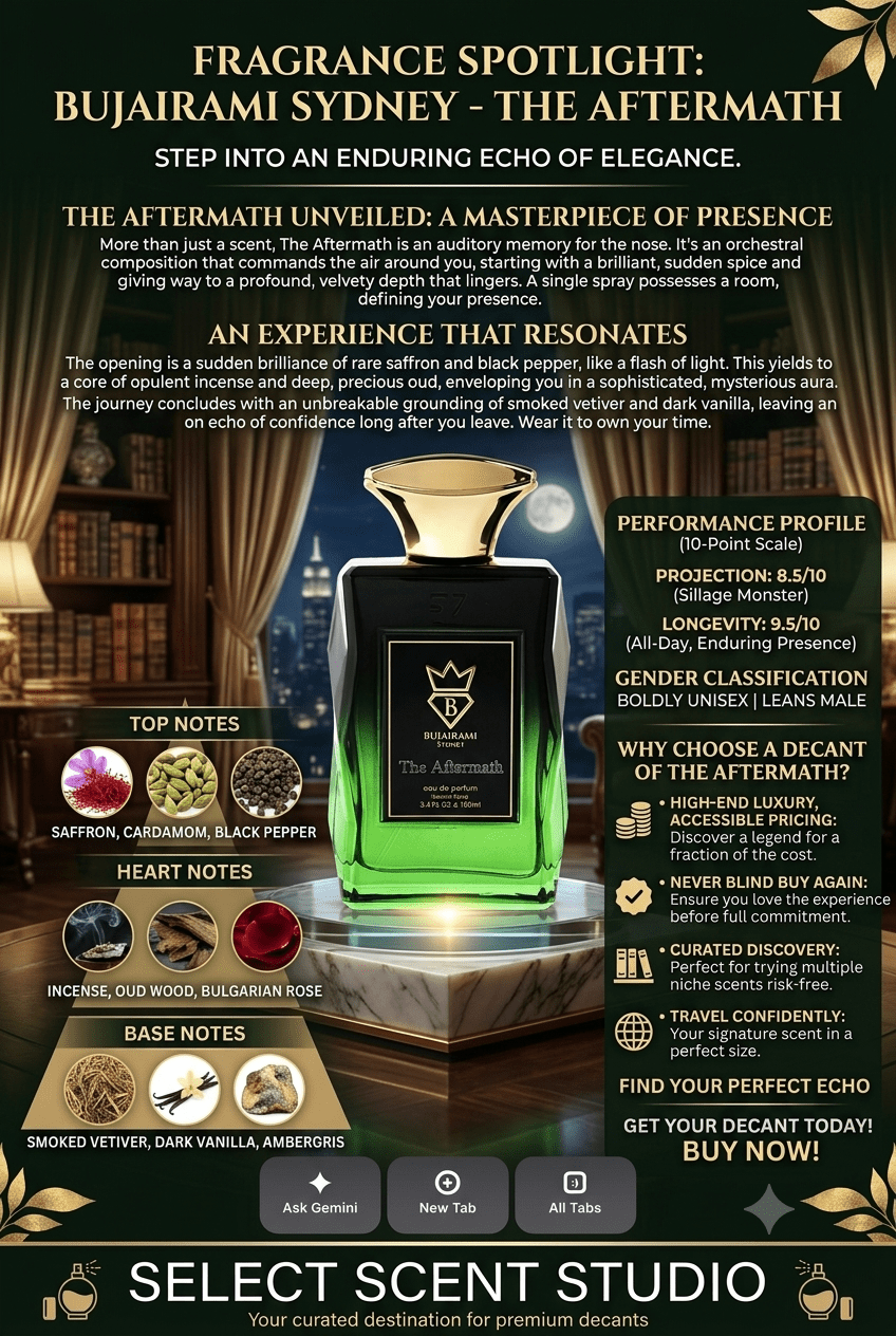 Bujairami The Aftermath- Decant fragrance decant - Select Scent Studio