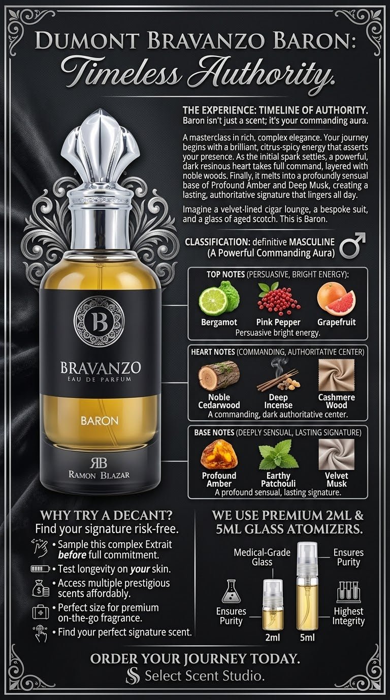 Dumont Bravanzo Baron - Decant fragrance decant - Select Scent Studio