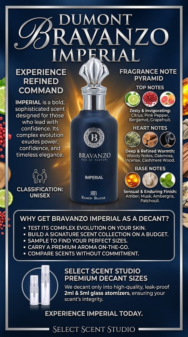 Dumont Bravanzo Imperial - Decant fragrance decant - Select Scent Studio
