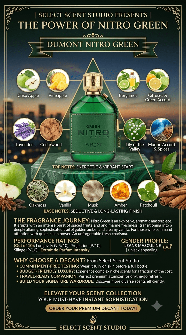 Dumont Nitro Green - Decant fragrance decant - Select Scent Studio