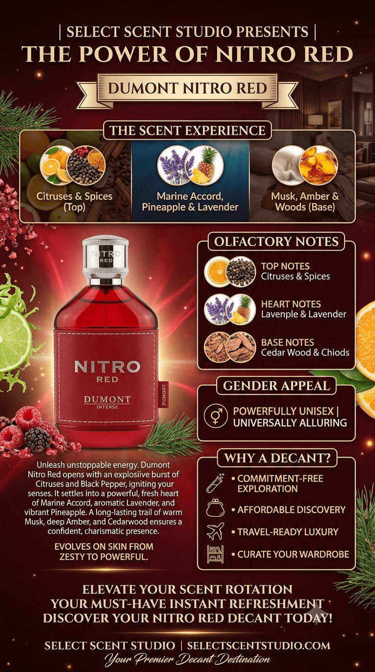 Dumont Nitro Red - Decant fragrance decant - Select Scent Studio