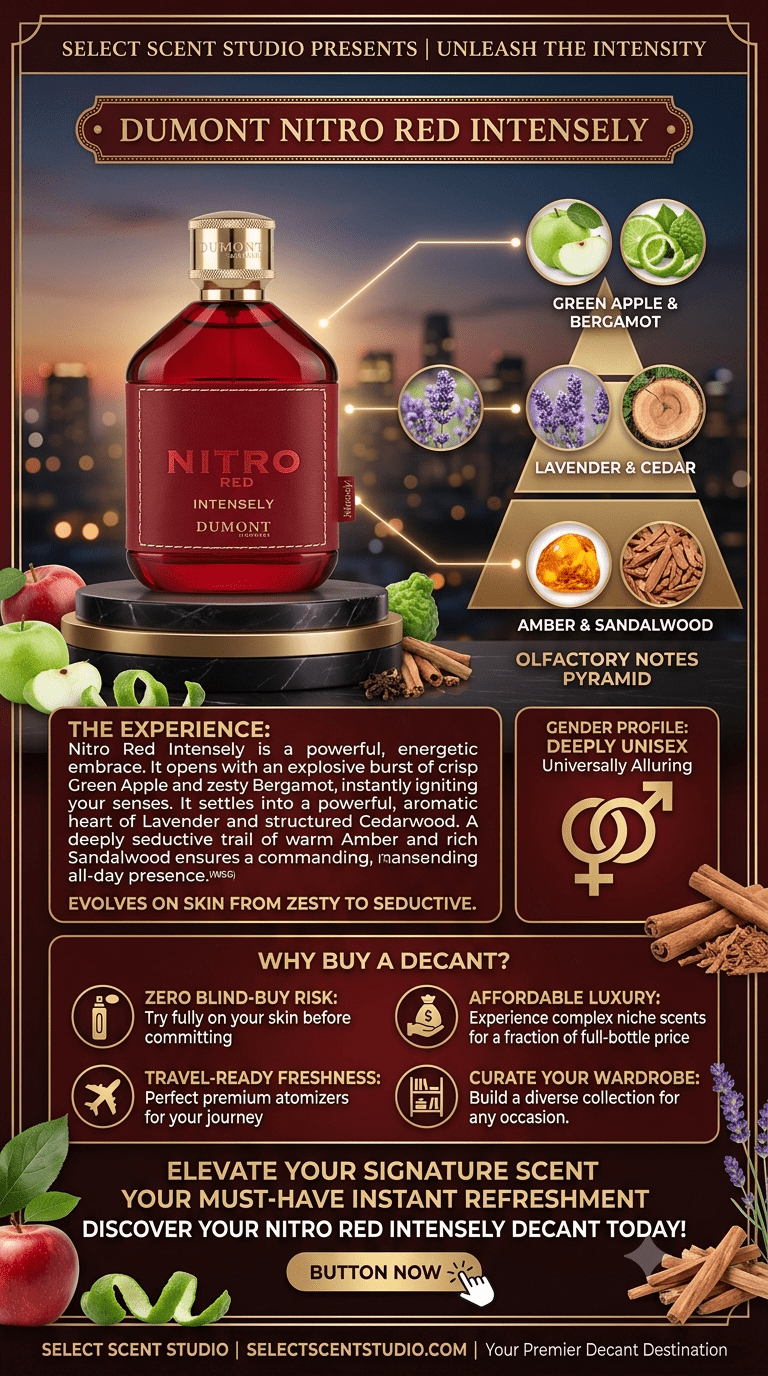 Dumont Nitro Red Intensely- Decant fragrance decant - Select Scent Studio