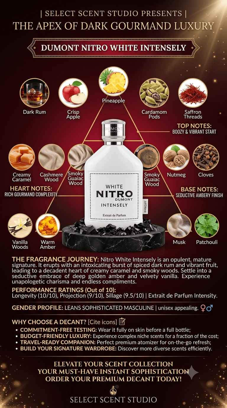 Dumont Nitro White Intensely - Decant fragrance decant - Select Scent Studio
