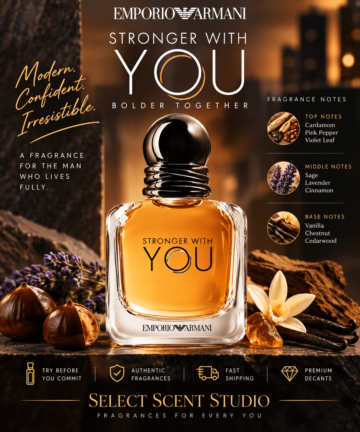 Giorgio Armani Emporio Stronger With You - Decant fragrance decant - Select Scent Studio