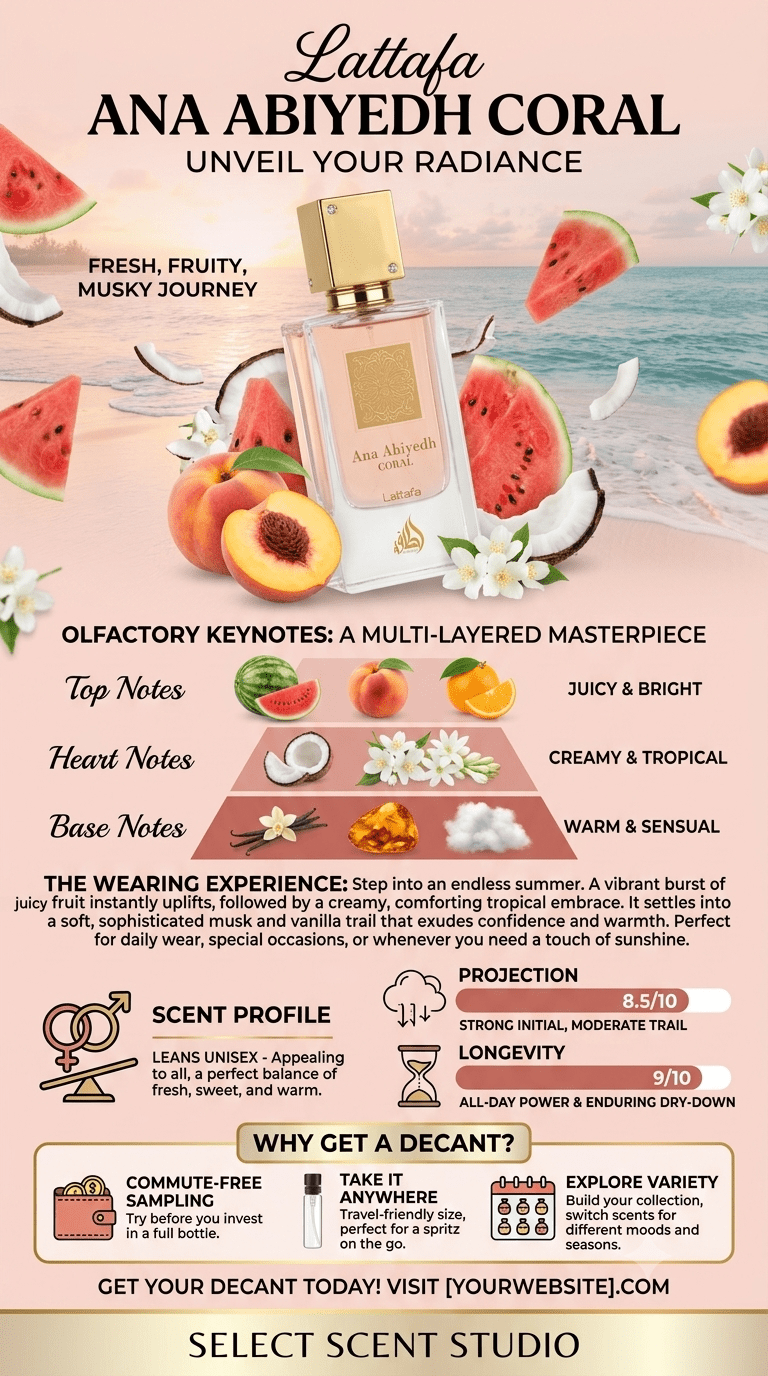 Lattafa Ana Abiyedh Coral - Decant fragrance decant - Select Scent Studio