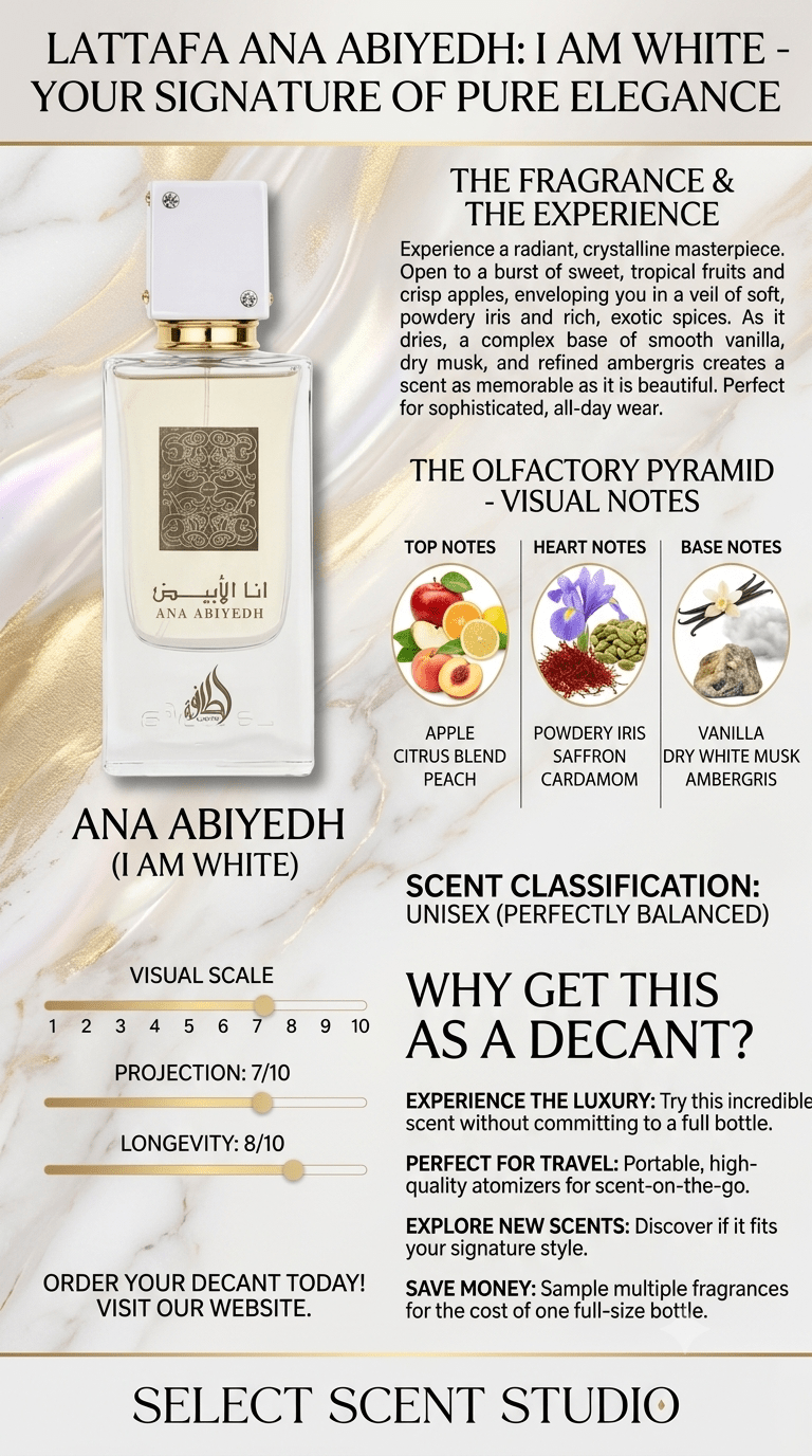 Lattafa Ana Abiyedh I am White - Decant fragrance decant - Select Scent Studio