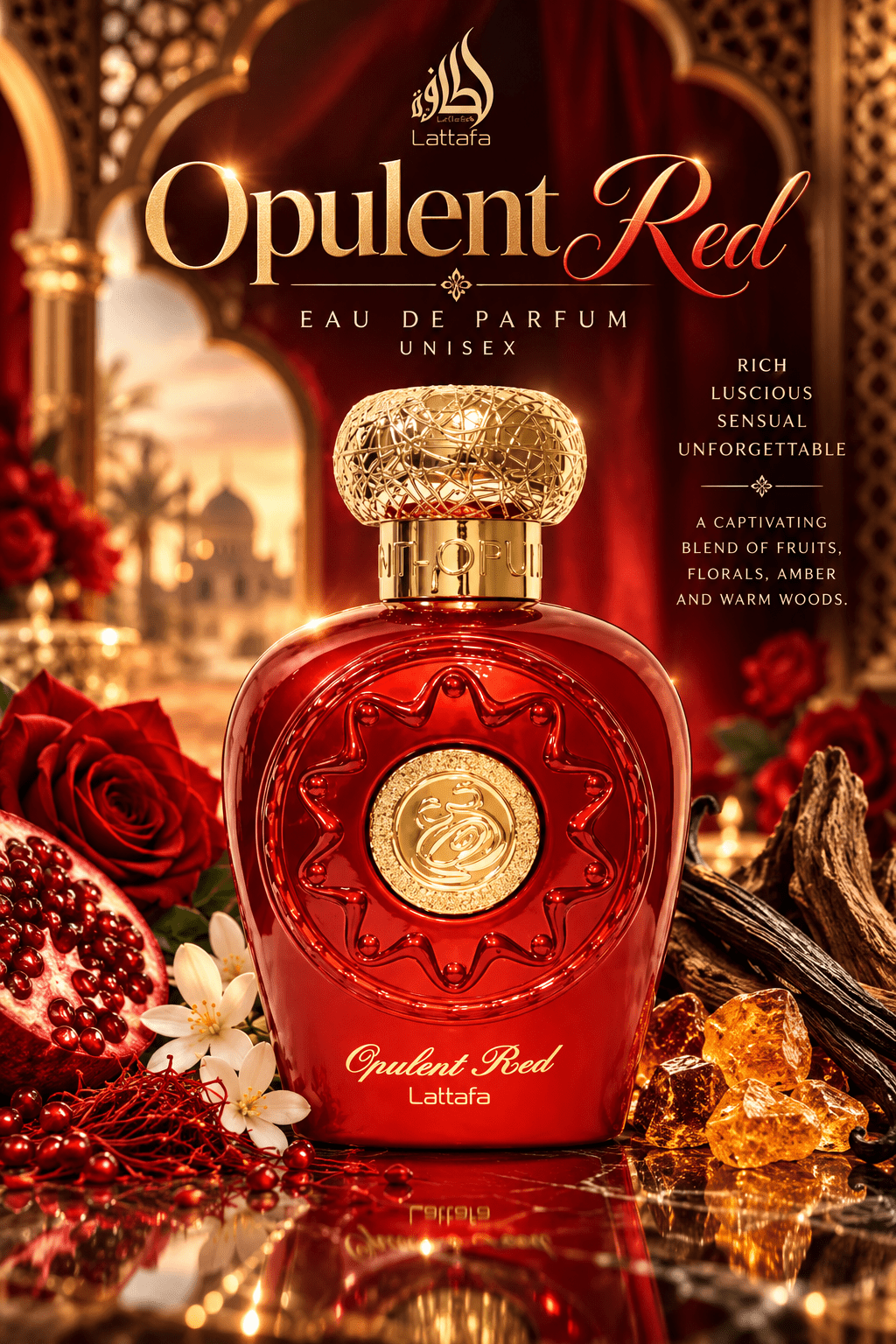 ￼ Lattafa Opulent Red Unisex Eau De Parfum - Decant fragrance decant - Select Scent Studio