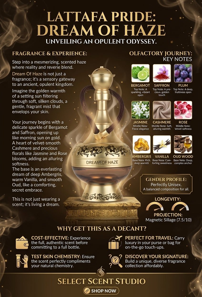 Lattafa Pride Dream Of Haze - decant fragrance decant - Select Scent Studio