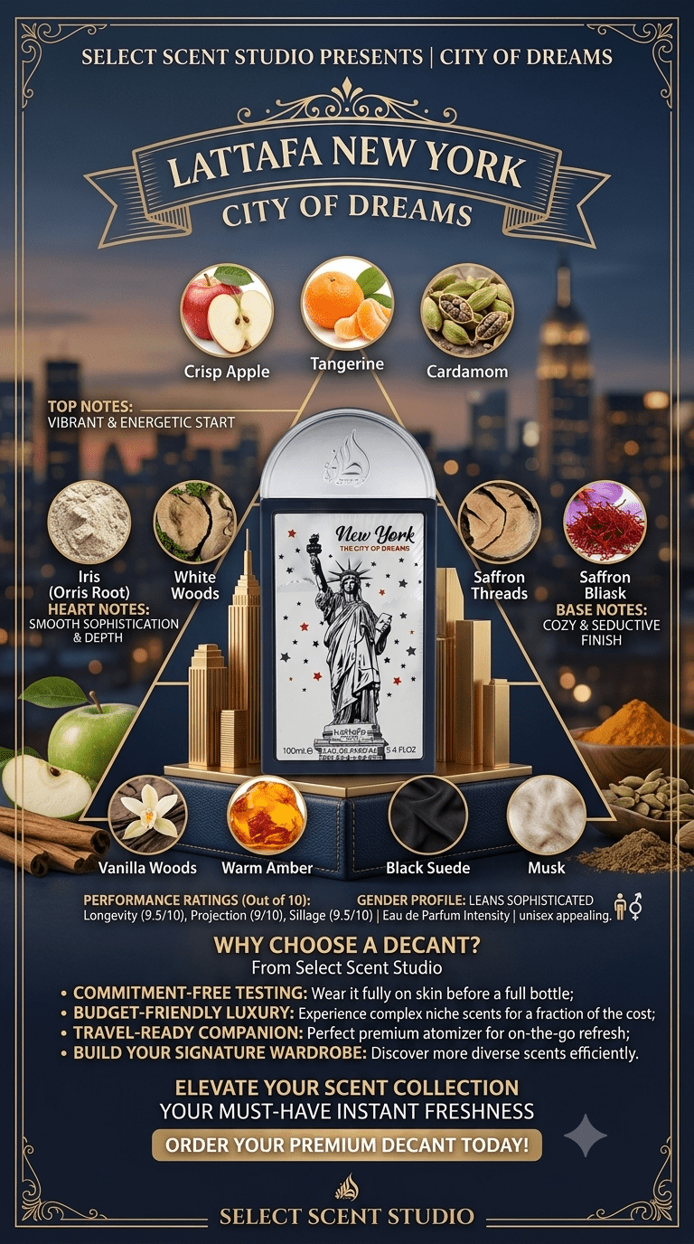 Lattafa Pride New York The City Of Dreams - Decant fragrance decant - Select Scent Studio