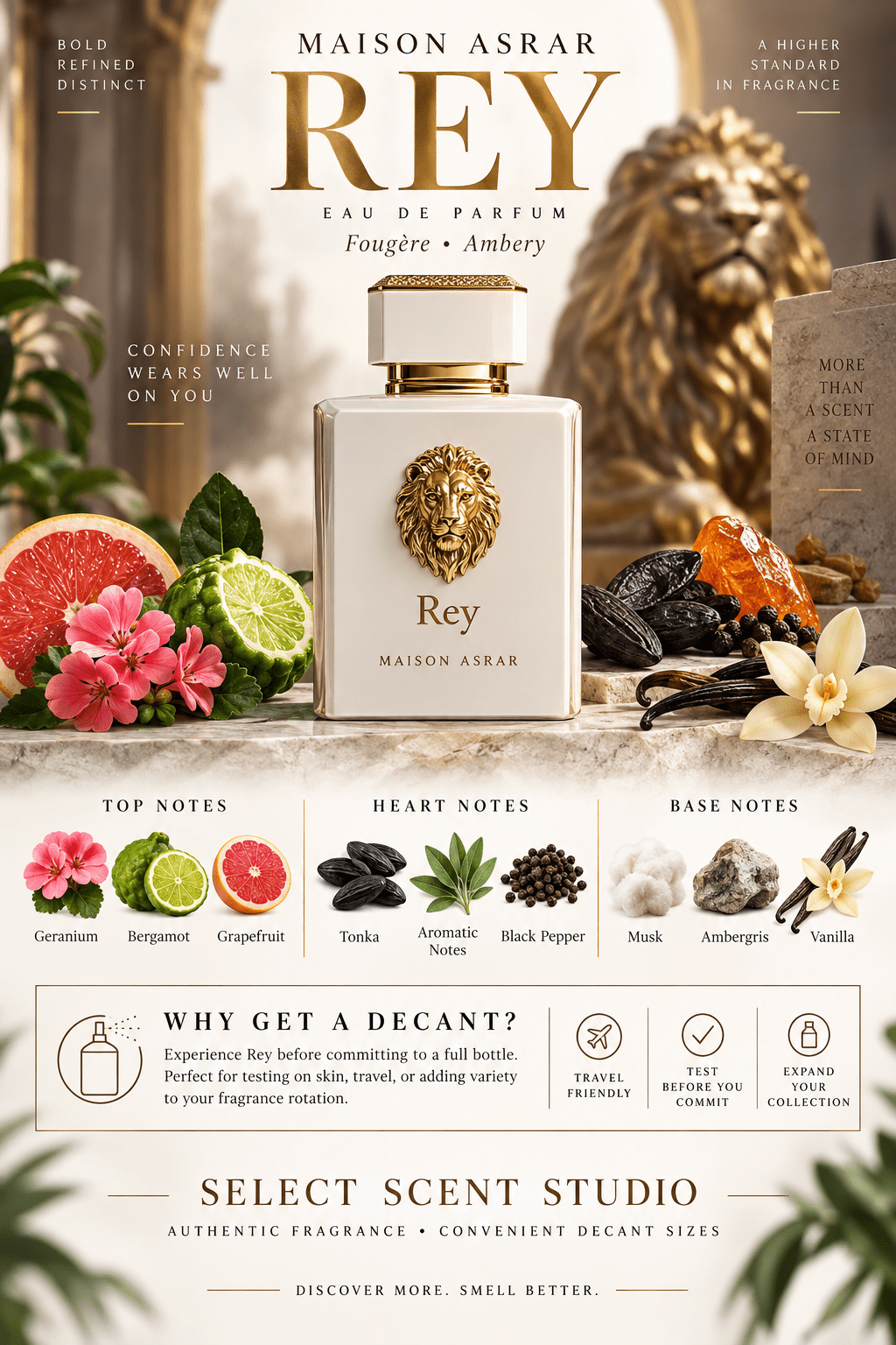 Maison Asrar Rey – Eau de Parfum - Decant fragrance decant - Select Scent Studio