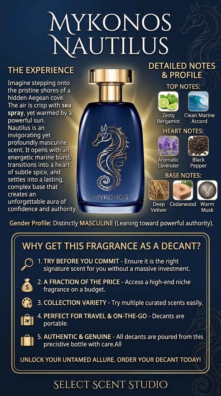￼ Mykonos Nautilus for Unisex - Decant fragrance decant - Select Scent Studio