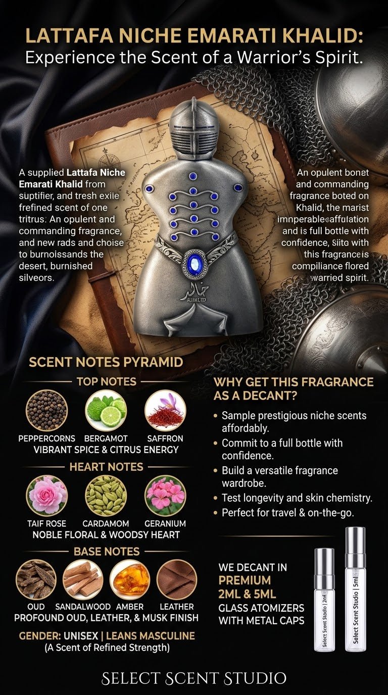 Niche Emarati Khalid by Lattafa - Decant fragrance decant - Select Scent Studio