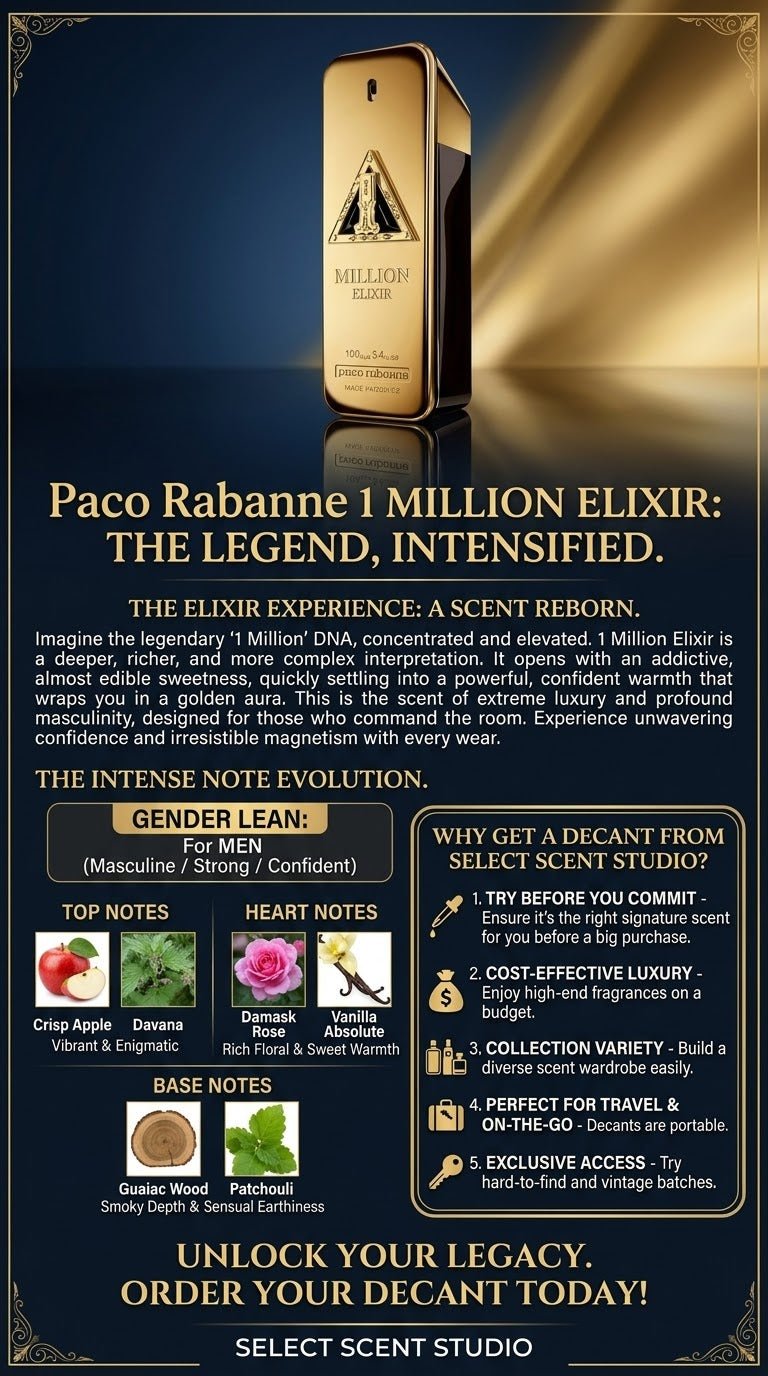 Paco Rabanne 1 Million Elixir -Decant fragrance decant - Select Scent Studio