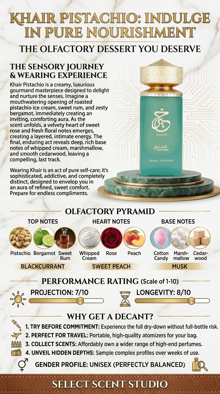 Paris Corner Khair Pistachio - decant fragrance decant - Select Scent Studio