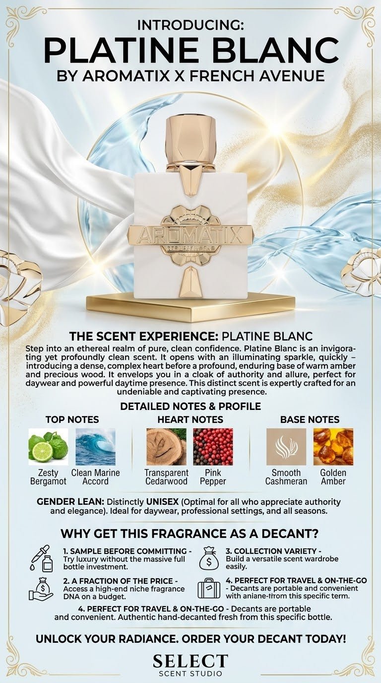 Platine Blanc by Aromatix X French Avenue - Decant fragrance decant - Select Scent Studio
