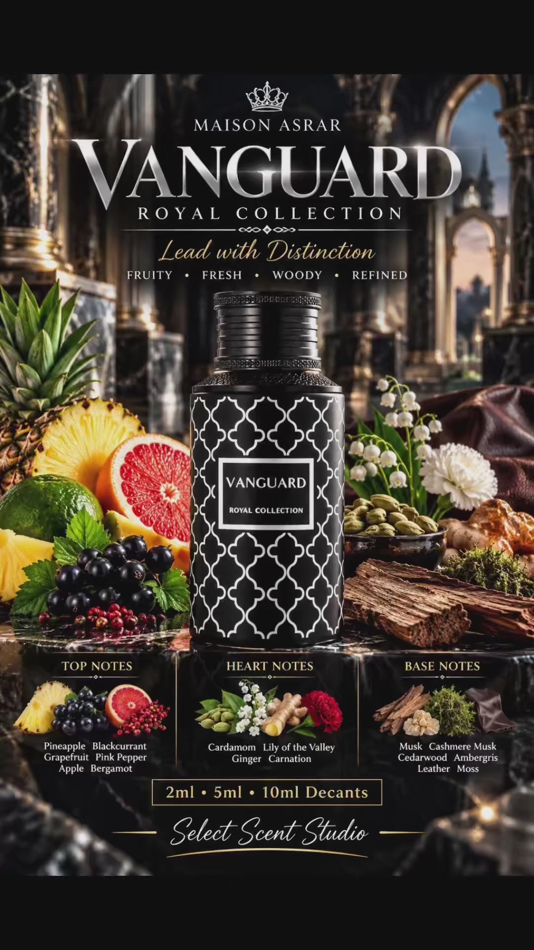 Maison Asrar Vanguard Royal Collection Eau de Parfum – Fragrance Decant