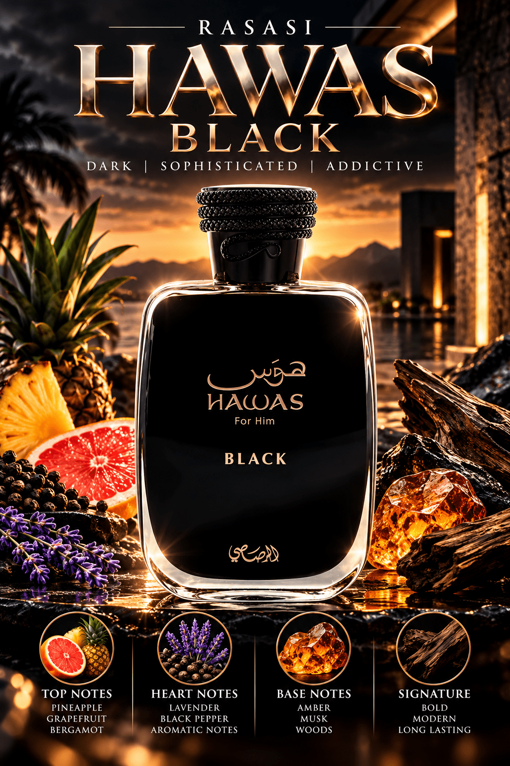 Rasasi Hawas Black by Rasasi - Decant fragrance decant - Select Scent Studio