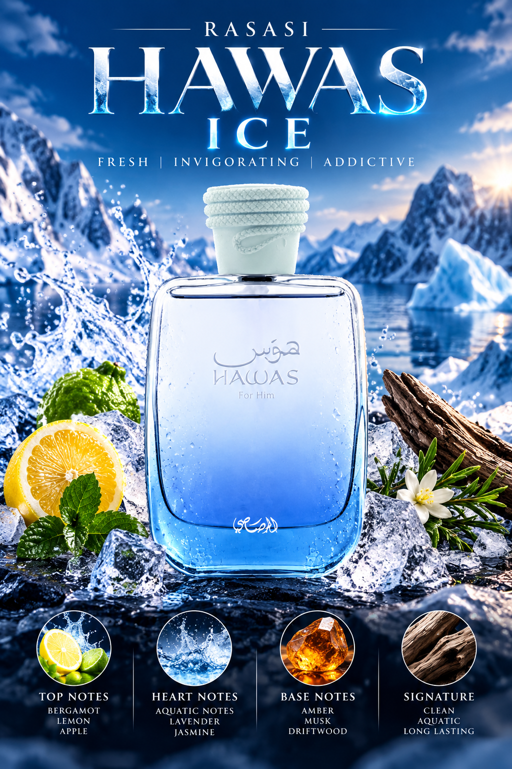 Rasasi Hawas Ice - Eau de Parfum - Decant fragrance decant - Select Scent Studio