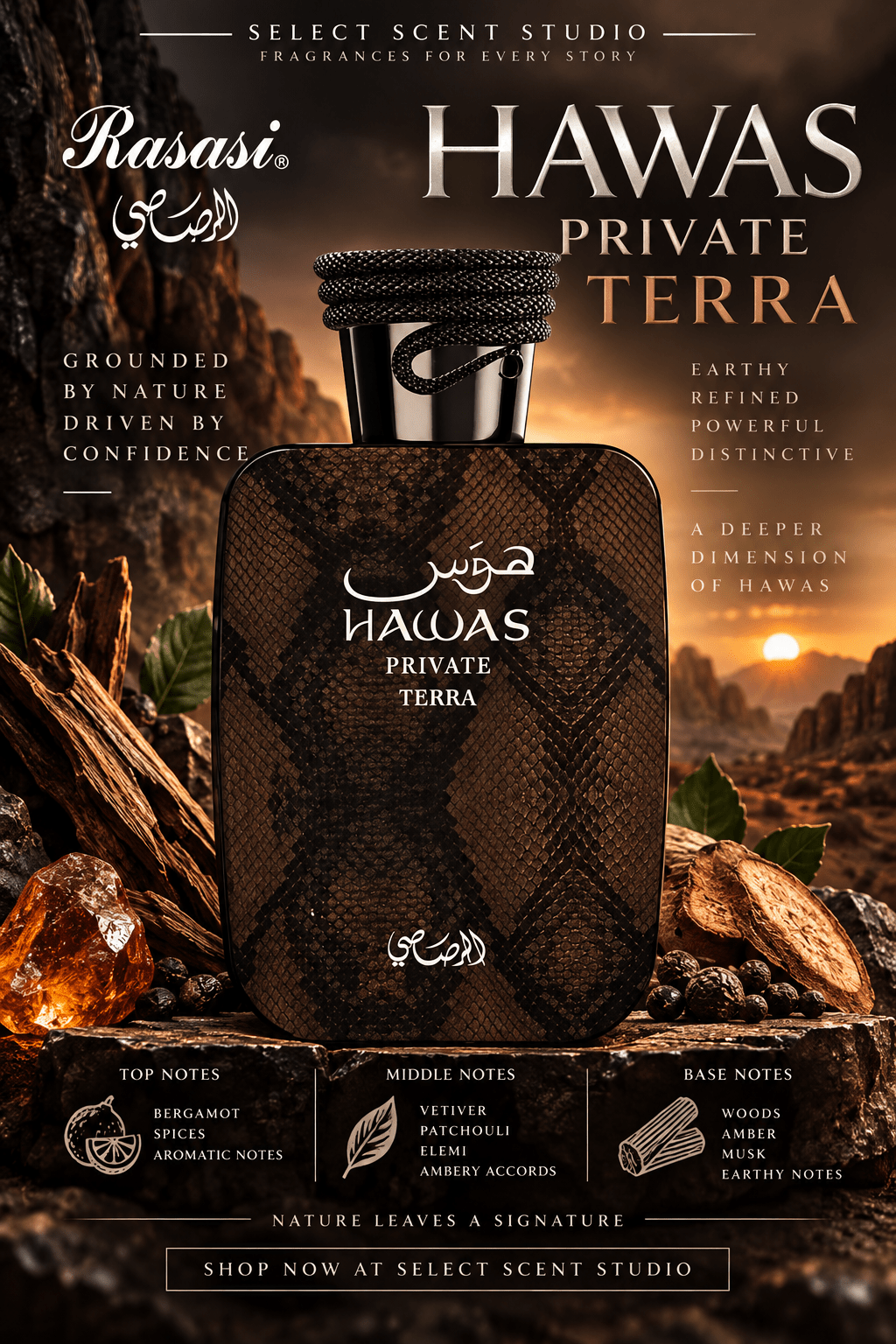 Rasasi Hawas (Private Line) Terra - Decant fragrance decant - Select Scent Studio