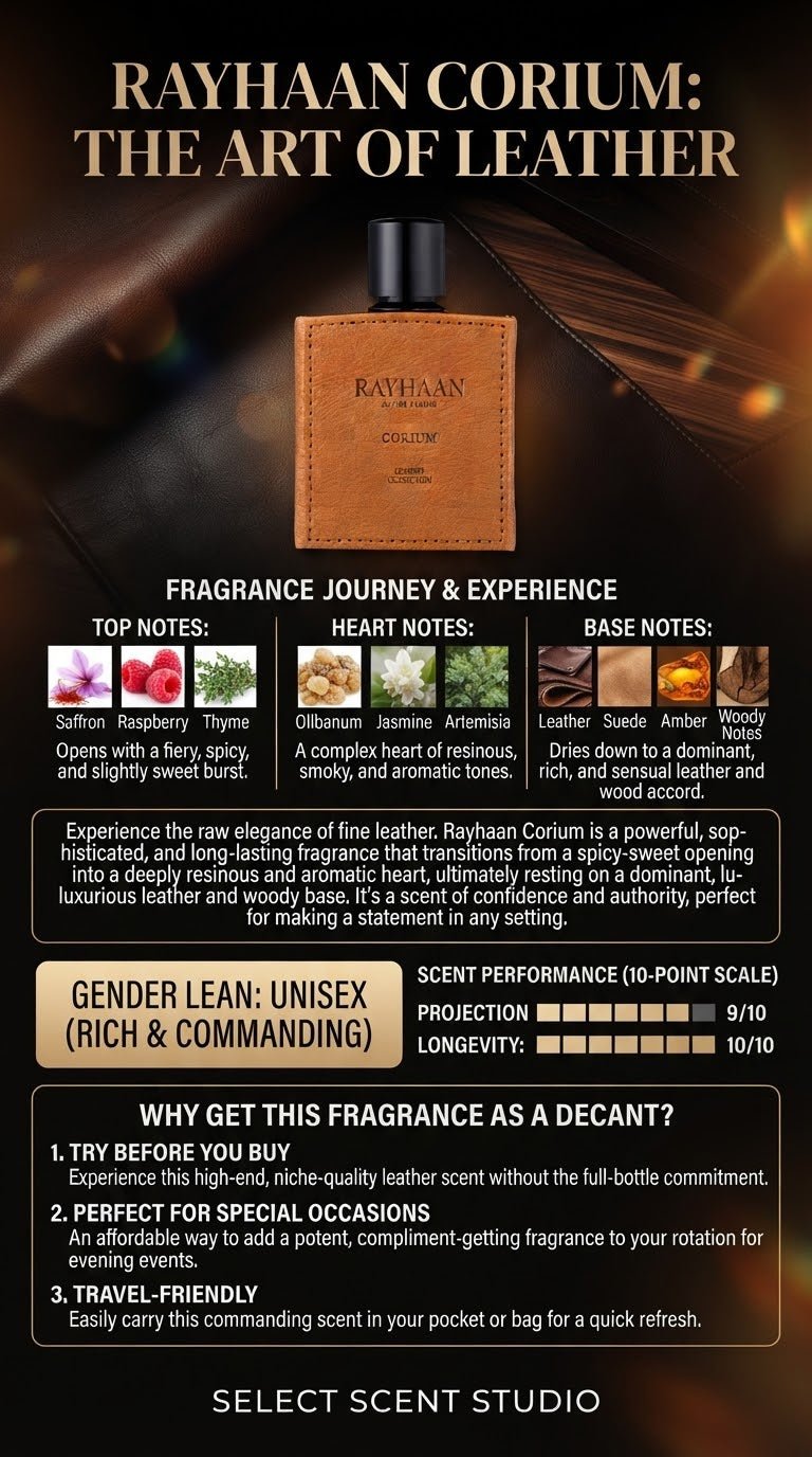 Rayhaan Corium - Decant fragrance decant - Select Scent Studio