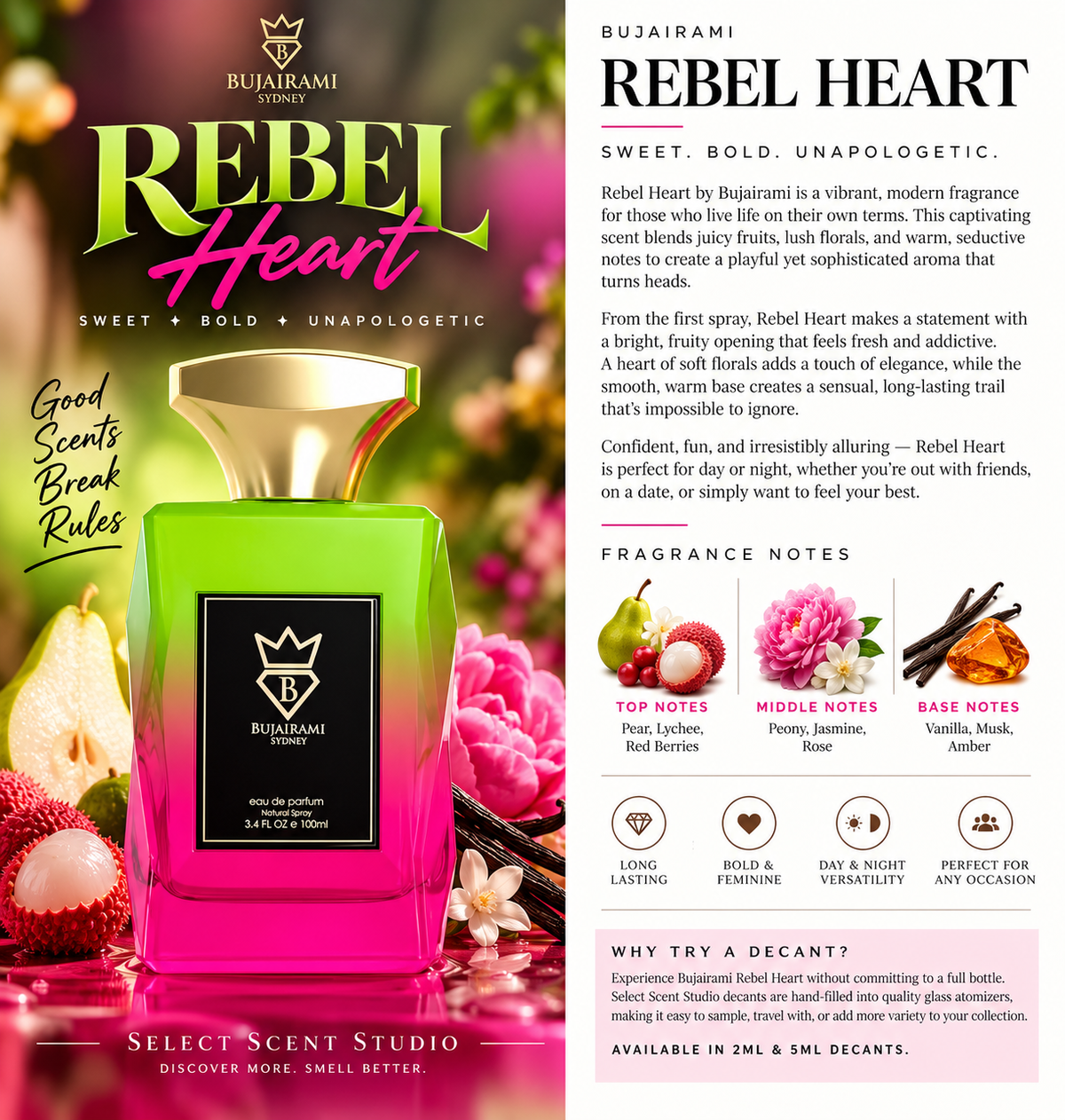 Rebel Heart by Bujairami - Decant fragrance decant - Select Scent Studio