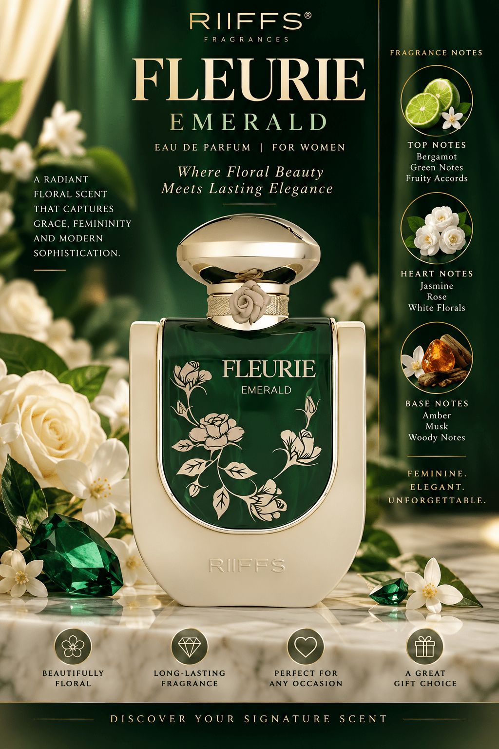 Riiffs Fleurie Emerald Eau de Parfum for Women - Decant fragrance decant - Select Scent Studio