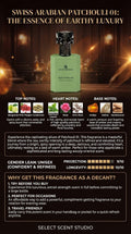 Swiss Arabian Patchouli 01 - Decant fragrance decant - Select Scent Studio