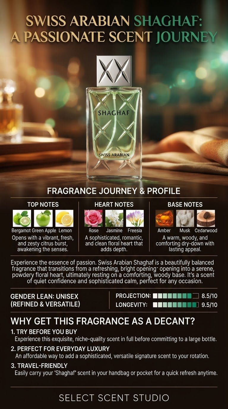 Swiss Arabian Shaghaf - Decant fragrance decant - Select Scent Studio
