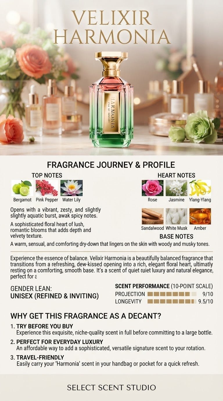 Velixir Harmonia - Decant fragrance decant - Select Scent Studio