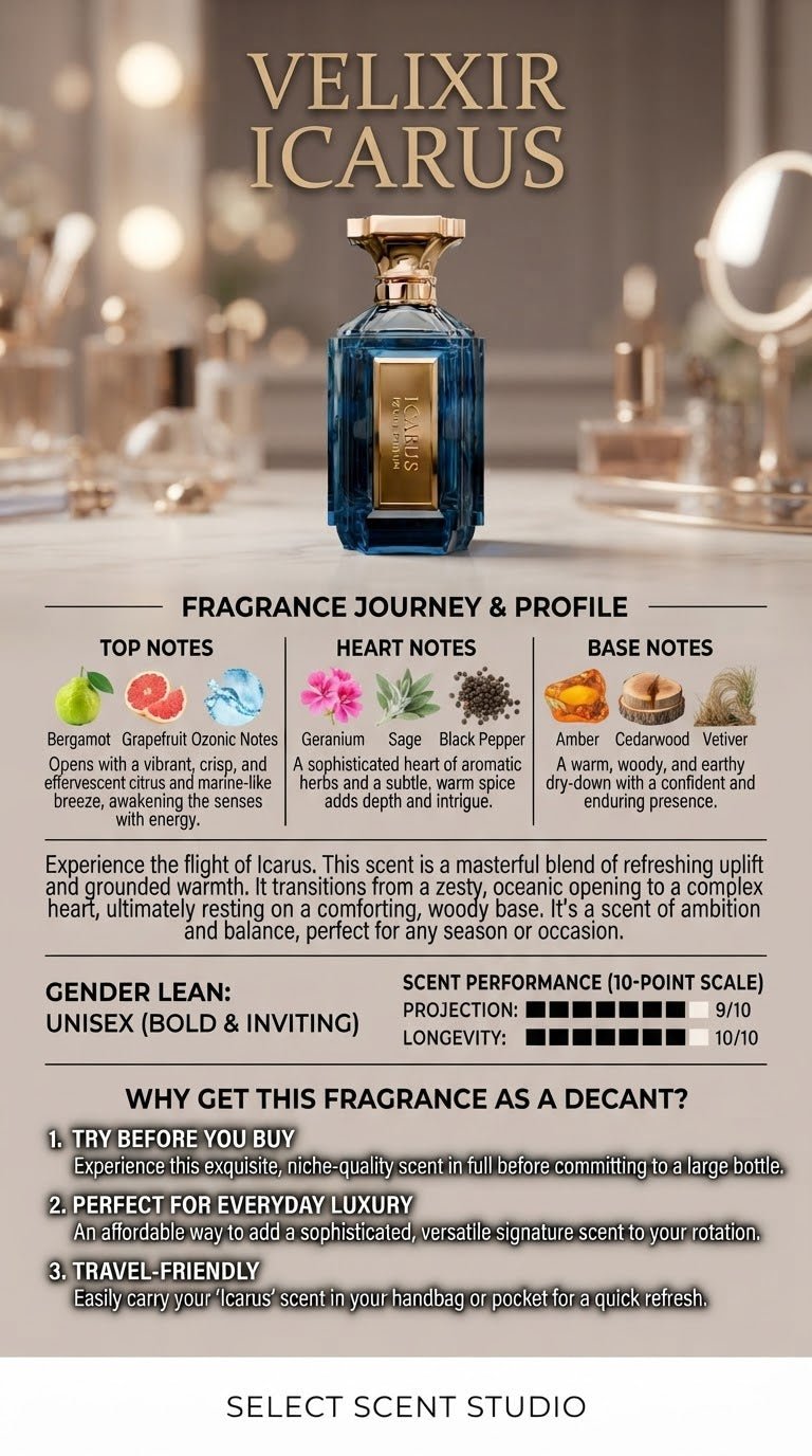 Velixir Icarus - Decant fragrance decant - Select Scent Studio