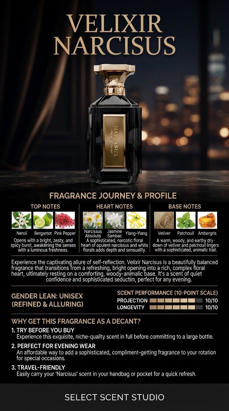 Velixir Narcisus - Decant fragrance decant - Select Scent Studio