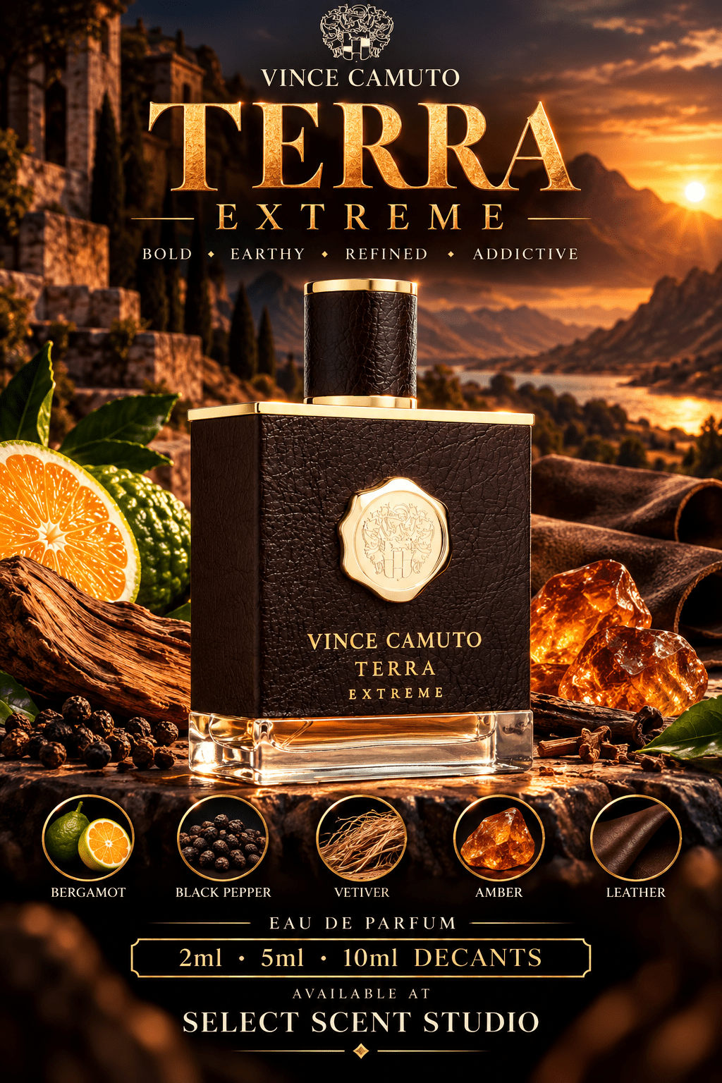 Vince Camuto Terra Extreme Eau de Parfum – Men’s Fragrance Decant fragrance decant - Select Scent Studio
